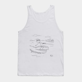 Water Skiing Stick Tank Top